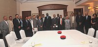 Thumbnail for File:The Sudanese Petroleum Minister, Dr. Lual A Deng along with a delegation meeting the Union Minister for Petroleum and Natural Gas, Shri Murli Deora, in New Delhi on October 30, 2010.jpg