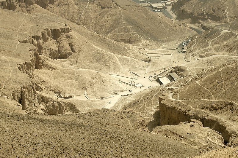 File:Thebes, Luxor, Egypt, Valley of the Kings from above.jpg