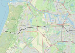 Tramlijn Amsterdam - Haarlem - Zandvoort op de kaart