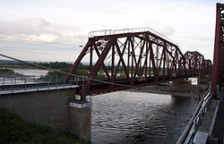 Мост на Транссибирската жп магистрала над река Чуна в района на град Нижнеудинск, Иркутска област
