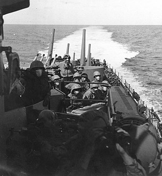 San Juan's crewmen at general quarters, 1942 USS San Juan (CL-54) crewmen at general quarters, 1942.jpg