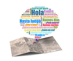 Useful Spanish Travel Phrases Word Cloud