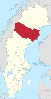 Ubicación del condado de Västerbotten