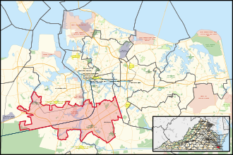 District map Virginia's 91st House of Delegates district (since 2024).svg