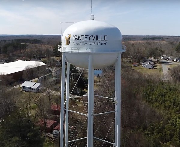 Water tower in Yanceyville