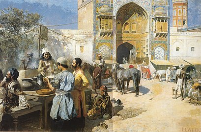 An Open-Air Restaurant, Lahore (ca. 1889), privécollectie