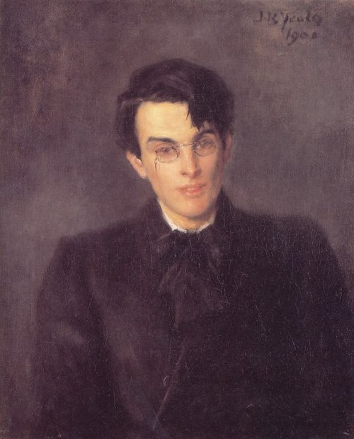 1900 portrait of William Butler Yeats by his father, John Butler Yeats