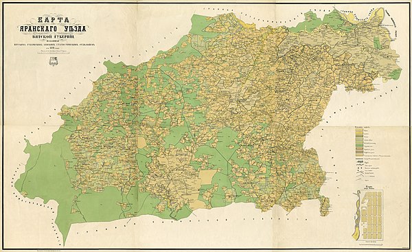 Населенные пункты губернии. Карта Яранского уезда 1891 года. Карта Яранского уезда. Яранский уезд Вятской губернии. Карта Яранского уезда Вятской.