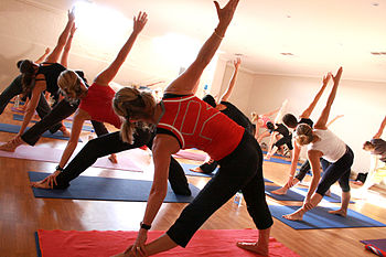 Yoga Class at a Gym Category:Gyms_and_Health_Clubs