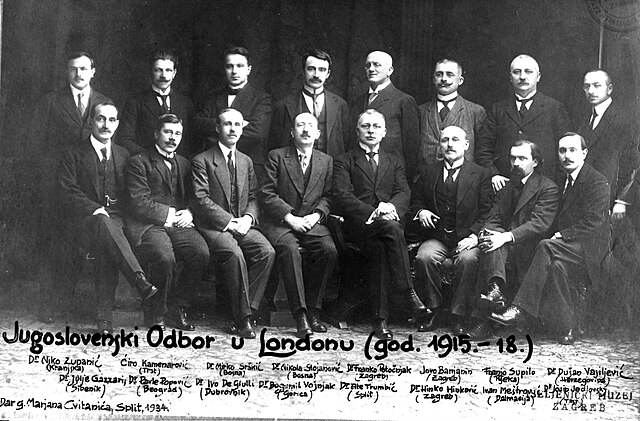 Yugoslav Committee photographed in Paris in 1916