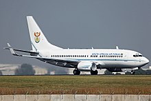 A Boeing 737 at Johannesburg International ZS-RSA B737-300 SAF (4318930775).jpg