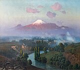 Геворк Башинджагян «Река Аракс на фоне Арарата» (1894), холст, масло