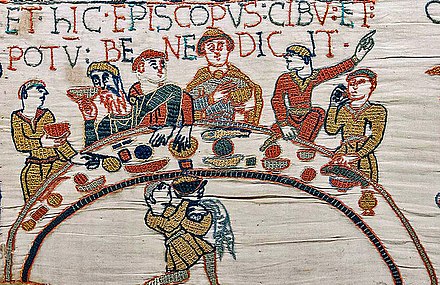 Normans have always known how to enjoy good food. Here is William the Conqueror celebrating his Hastings victory over a feast with friends, as depicted on the Bayeux Tapestry.