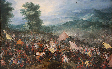 La Bataille d'Issus, 1602 Jan Brueghel l'Ancien.