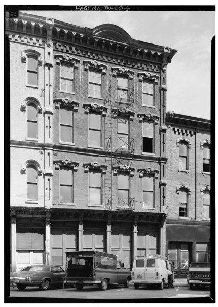 File:174 Second Avenue, North, Southwest front E - Second Avenue North, Commercial District, Second Avenue North between Broadway and Church Streets, Nashville, Davidson County, TN HABS TENN,19-NASH,14-6.tif