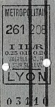 Ticket de secours aller-retour émis le 261e jour de l'année 1912, soit le mardi 17 septembre 1912.
