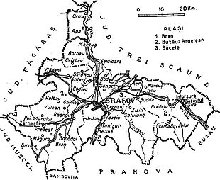 Brasov, Map of Brasov (German: Kronstadt; Hungarian: Bras…