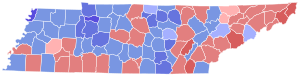 2002 Tennessee gubernur hasil pemilihan peta oleh county.svg