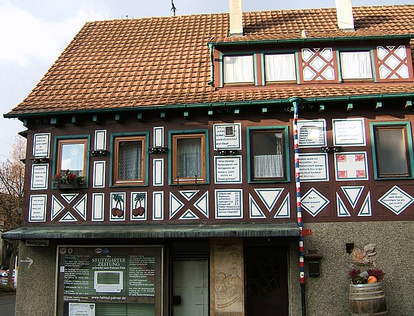 Helmut Palmer's house in Geradstetten boasted some of his German election percentages.