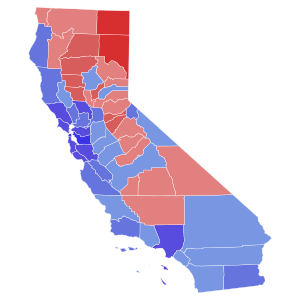 2018 California State Treasurer election results map by county.svg