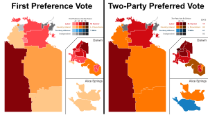 2020 Northern Territory general election - Vote Strength.svg