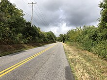 Shoey Road in Centre Township 2022-08-22 11 01 12 View southwest along Shoey Road between the Schuylkill River and North End Road in Centre Township, Berks County, Pennsylvania.jpg