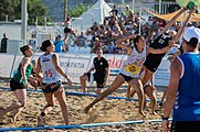 Deutsch: Beachhandball Weltmeisterschaften 2022; Tag 6: 26. Juli 2022 – Frauen, Finale, Spanien-Deutschland 0:2 (14:15, 20:22) English: 2022 Beach handball World Championships; Day 6: 26 July – Women Final – Spain-Germany 0:2 (14:15, 20:22)