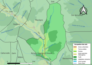 Mappa a colori che mostra l'uso del suolo.