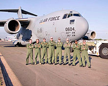 Members of the 315th and 437th Airlift Wings, Joint Base Charleston, S.C., participated in the International Paris Air Show in Le Bourget, France, 18 June 2009. 315th-c-17-paris.jpg