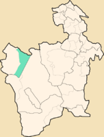 Location of the Municipio Tahua in the Department of Potosí