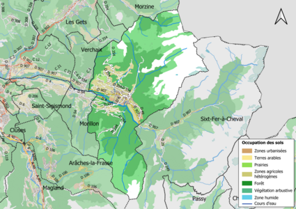 Kolorowa mapa przedstawiająca zagospodarowanie terenu.