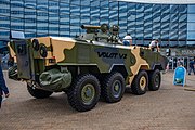 Беларуская: БТР Volat V2. 10-я міжнародная выстава ўзбраенняў і вайсковай тэхнікі Milex-2021 (23-26 чэрвеня 2021). Мінск, Беларусь English: Volat V2 APC (MZKT-690003). 10th international exhibition of arms and military machinery Milex-2021 (23-26 June 2021). Minsk, Belarus Русский: БТР Volat V2 (МЗКТ-690003). 10-я международная выставка вооружения и военной техники Milex-2021 (23-26 июня 2021). Минск, Беларусь