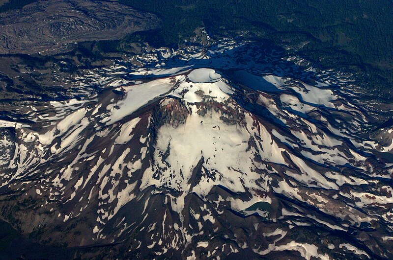 File:Aerial View of South Sister Peak Caldera in Oregon from Northeast.jpg