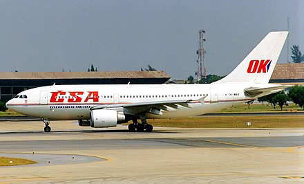 The first Western European aircraft of ČSA after the Velvet Revolution, Airbus A310-300, 1992