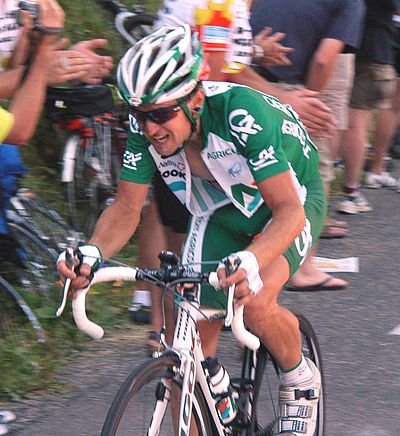 Botsjarov op de Col de la Colombière in de 7e etappe van de Ronde van Frankrijk 2007