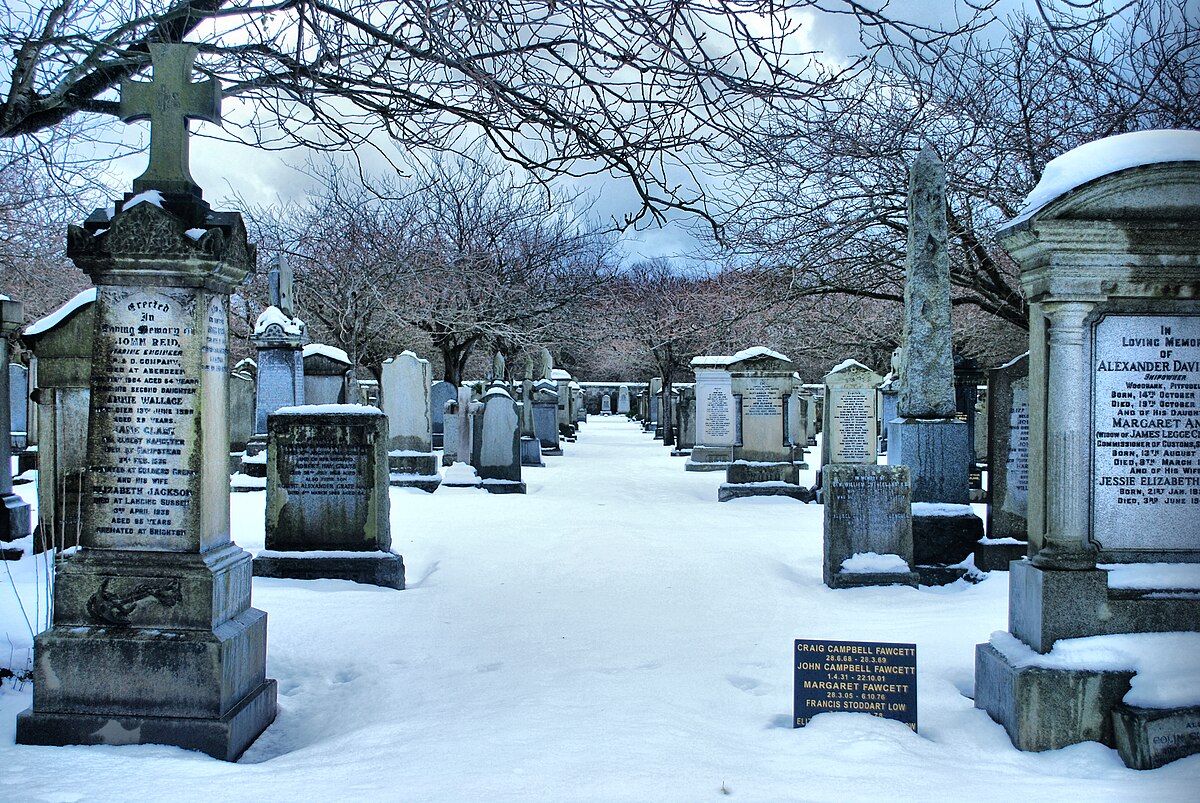 Кладбище в Панклее зимой