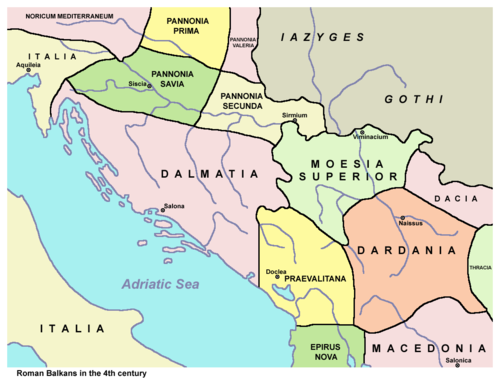 Dalmatia in the 4th century