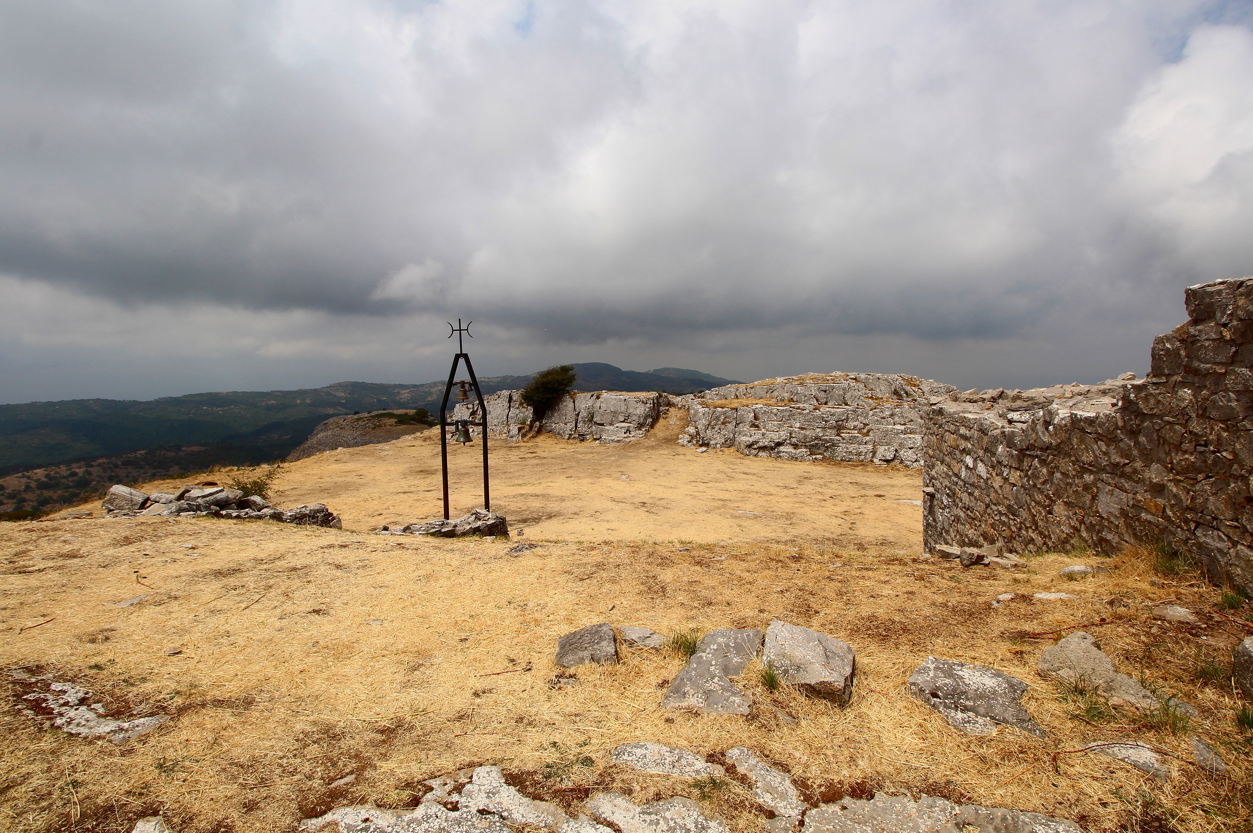 Ruins of the Hermitage Eremo Lazzaretti, on Torre Giurisdavidica, on top of Monte Labbro (1193 m