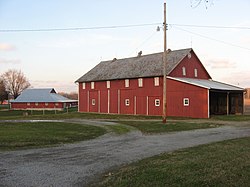 Barns at the Armstrong Farm along the highway near Upper Sandusky Armstrong Farm barns.jpg