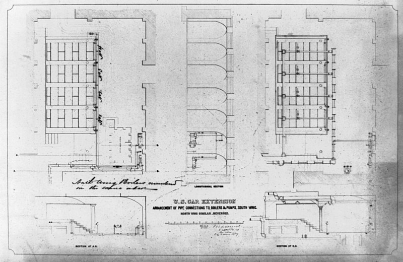 File:Arrangement of pipe connections to boilers and pumps, south wing LCCN2002717736.jpg