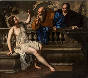 Artemisia Gentileschi - Susanna und die Ältesten in der Nähe eines Balkons.jpg