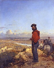 44. Gerolamo Induno, Garibaldi sulle alture di Sant'Angelo presso Capua, 1862