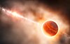 Artist's impression of a gas giant planet forming in the disc around the young star HD 100546.jpg