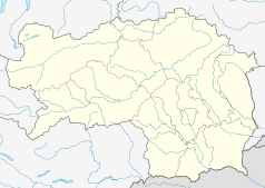 Mapa konturowa Styrii, w centrum znajduje się punkt z opisem „Weißkirchen in Steiermark”