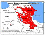 Territoires où l’azéri est parlé.