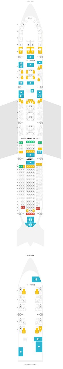 British Airways Boeing 744 Seating Chart