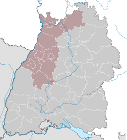 Regierungsbezirk Karlsruhes läge i Baden-Württemberg.