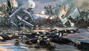Fallen Belgian troops during the Battle of the Yser. Battle of the Yser2.jpg