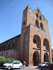 Baziège (Haute-Garonne, Fr) église de style toulousain (3).JPG