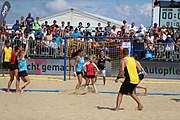 Deutsch: Deutsche Beachhandball-Meisterschaften 2022; Tag 3: 7. August 2022 – Frauen,Finale, Beach Bazis Schleissheim – Minga Turtles Ismaning 2:1 (20:26, 24:20, 8:6) English: German Beach handball Championships; Day 3: 7 August 2022 – Women Final – Beach Bazis Schleissheim Vs Minga Turtles Ismaning 2:1 (20:26, 24:20, 8:6)